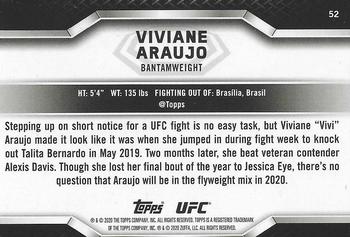 2020 Topps UFC Knockout #52 Viviane Araujo Back