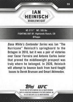 2020 Topps UFC Knockout #59 Ian Heinisch Back