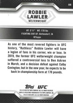 2020 Topps UFC Knockout #88 Robbie Lawler Back