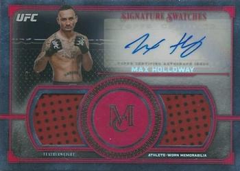 2019 Topps UFC Museum Collection - Single Athlete Signature Swatches Dual Relic Autographs Ruby #SSADR-MH Max Holloway Front