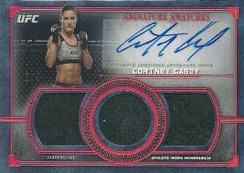 2019 Topps UFC Museum Collection - Single Athlete Signature Swatches Triple Relic Autographs Ruby #SSATR-CC Cortney Casey Front