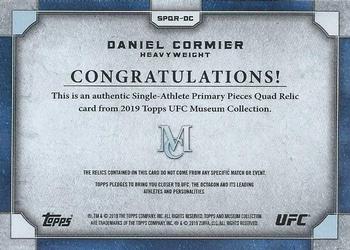 2019 Topps UFC Museum Collection - Single Athlete Primary Pieces #SPQR-DC Daniel Cormier Back