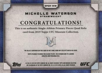 2019 Topps UFC Museum Collection - Single Athlete Primary Pieces #SPQR-MW Michelle Waterson Back