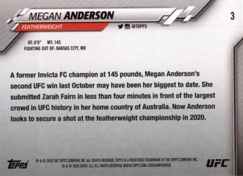 2020 Topps UFC #3 Megan Anderson Back