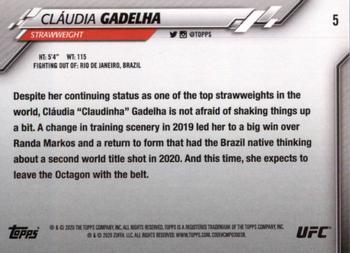 2020 Topps UFC #5 Cláudia Gadelha Back