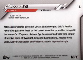 2020 Topps UFC #6 Jessica Eye Back