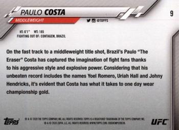 2020 Topps UFC #9 Paulo Costa Back