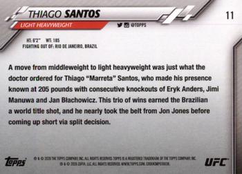 2020 Topps UFC #11 Thiago Santos Back