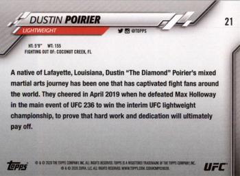 2020 Topps UFC #21 Dustin Poirier Back