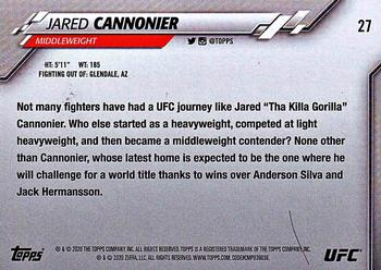 2020 Topps UFC #27 Jared Cannonier Back