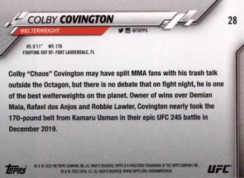 2020 Topps UFC #28 Colby Covington Back