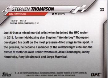 2020 Topps UFC #33 Stephen Thompson Back