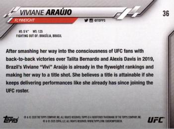 2020 Topps UFC #36 Viviane Araújo Back