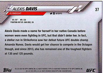 2020 Topps UFC #37 Alexis Davis Back