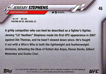 2020 Topps UFC #46 Jeremy Stephens Back