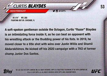 2020 Topps UFC #53 Curtis Blaydes Back