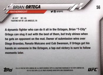 2020 Topps UFC #56 Brian Ortega Back