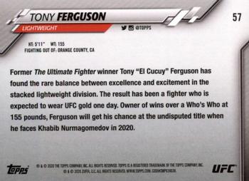 2020 Topps UFC #57 Tony Ferguson Back