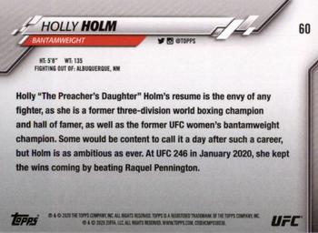 2020 Topps UFC #60 Holly Holm Back