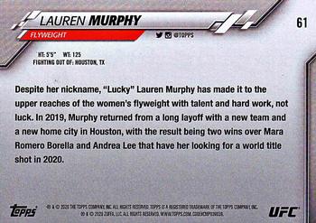 2020 Topps UFC #61 Lauren Murphy Back