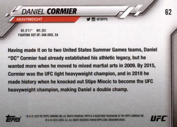 2020 Topps UFC #62 Daniel Cormier Back