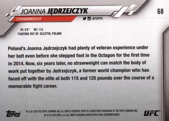 2020 Topps UFC #68 Joanna Jedrzejczyk Back