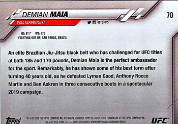 2020 Topps UFC #70 Demian Maia Back