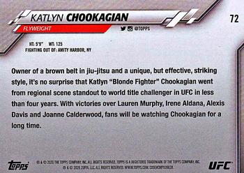 2020 Topps UFC #72 Katlyn Chookagian Back