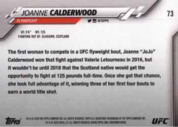 2020 Topps UFC #73 Joanne Calderwood Back