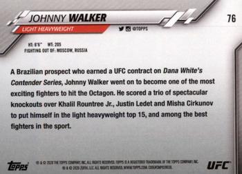 2020 Topps UFC #76 Johnny Walker Back