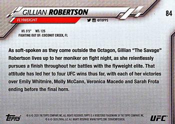 2020 Topps UFC #84 Gillian Robertson Back