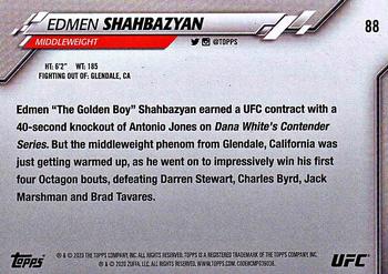 2020 Topps UFC #88 Edmen Shahbazyan Back