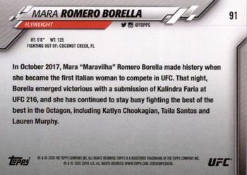 2020 Topps UFC #91 Mara Romero Borella Back