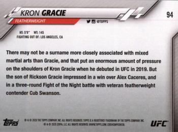 2020 Topps UFC #94 Kron Gracie Back