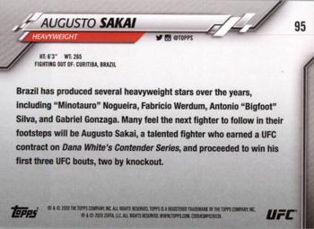 2020 Topps UFC #95 Augusto Sakai Back