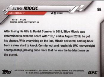 2020 Topps UFC #96 Stipe Miocic Back