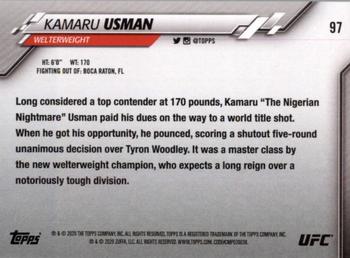 2020 Topps UFC #97 Kamaru Usman Back