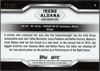 2020 Topps UFC Knockout - Green #9 Irene Aldana Back