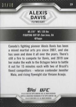 2020 Topps UFC Knockout - Green #19 Alexis Davis Back