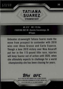 2020 Topps UFC Knockout - Green #36 Tatiana Suarez Back