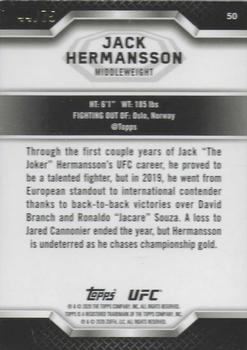 2020 Topps UFC Knockout - Blue #50 Jack Hermansson Back
