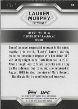 2020 Topps UFC Knockout - Blue #94 Lauren Murphy Back