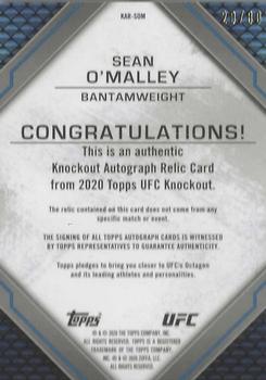 2020 Topps UFC Knockout - Knockout Autograph Relics #KAR-SOM Sean O'Malley Back