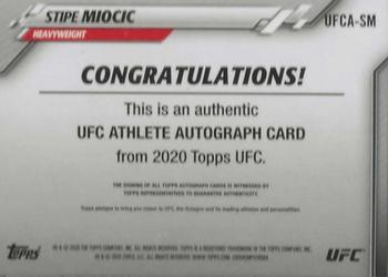 2020 Topps UFC - UFC Athlete Autographs #UFCA-SM Stipe Miocic Back