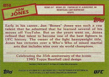 2020 Topps UFC - 1985 Topps #85T-8 Jon Jones Back