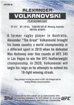 2020 Topps UFC - Bloodlines #UFCB-8 Alexander Volkanovski Back