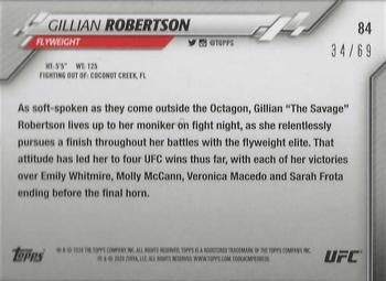 2020 Topps UFC - Black #84 Gillian Robertson Back