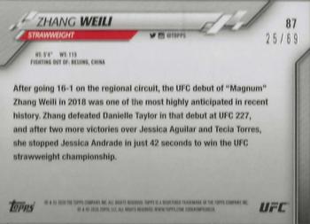 2020 Topps UFC - Black #87 Weili Zhang Back
