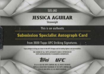 2020 Topps UFC Striking Signatures - Submission Specialist Autographs #SUS-JAG Jessica Aguilar Back