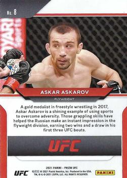 2021 Panini Prizm UFC #8 Askar Askarov Back